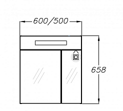  Мебель для ванной Стайл 60 белый/орегон – фотография-3